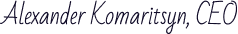 Alexander Komaritsyn, CEO